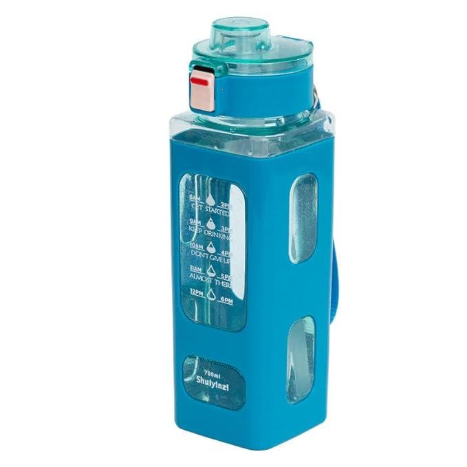 700ml Square Leakproof Water Bottle with Handle (Blue) - image 3