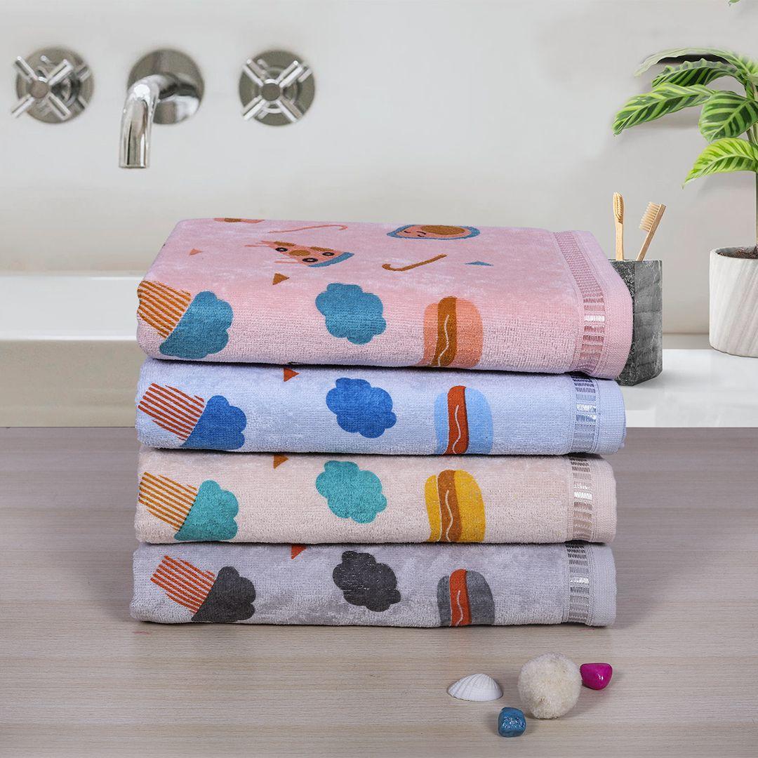 Rangoli 100% Cotton Kids Bath Towel Set of 4 - image 3