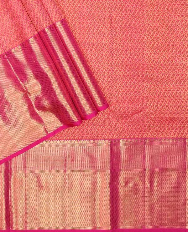 Red pure silk half-saree - image 7