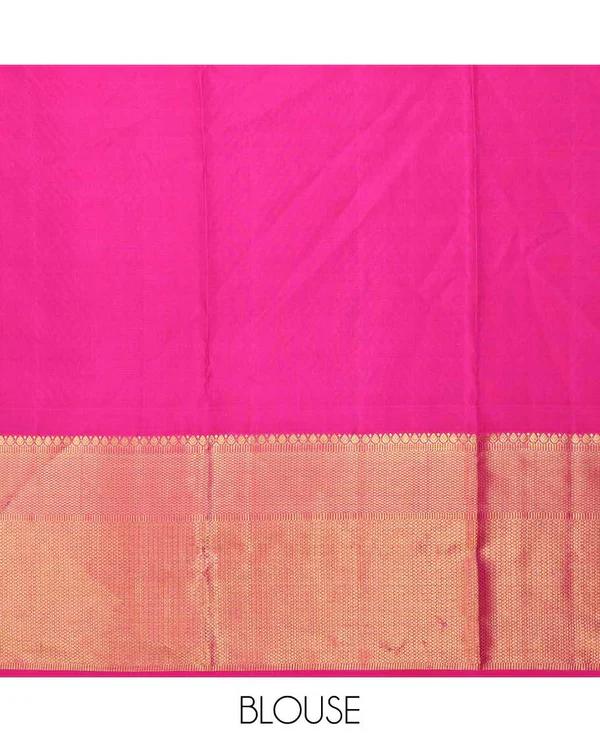 Red pure silk half-saree - image 2