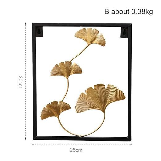 Drozip Metal Leaf Wall Art – 3Pcs Wrought Iron Wall Decor with Black Frame - image 3