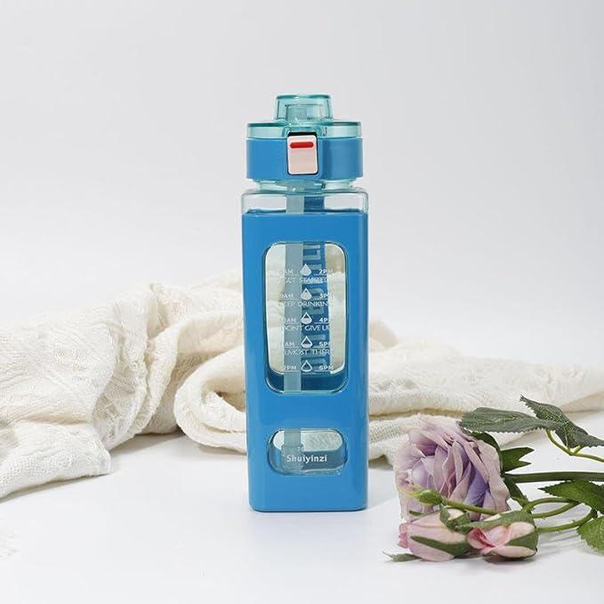700ml Square Leakproof Water Bottle with Handle (Blue) - image 2