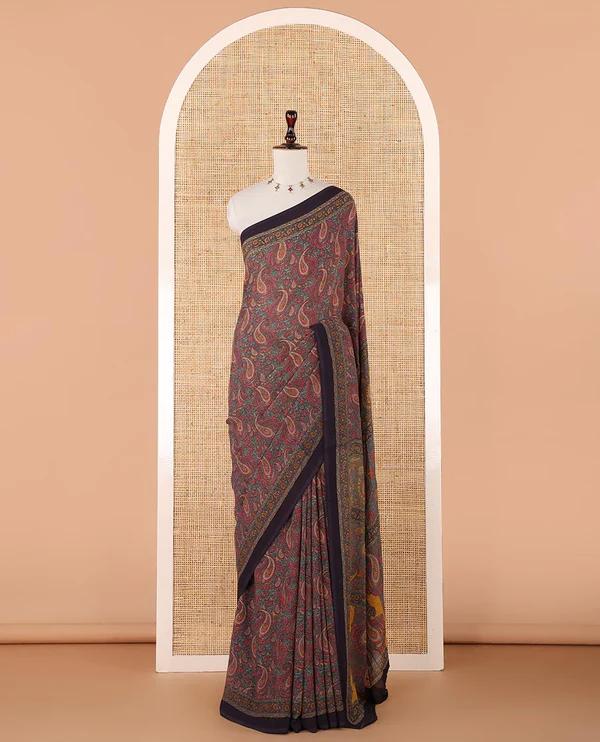 Maroon paisley design - image 1