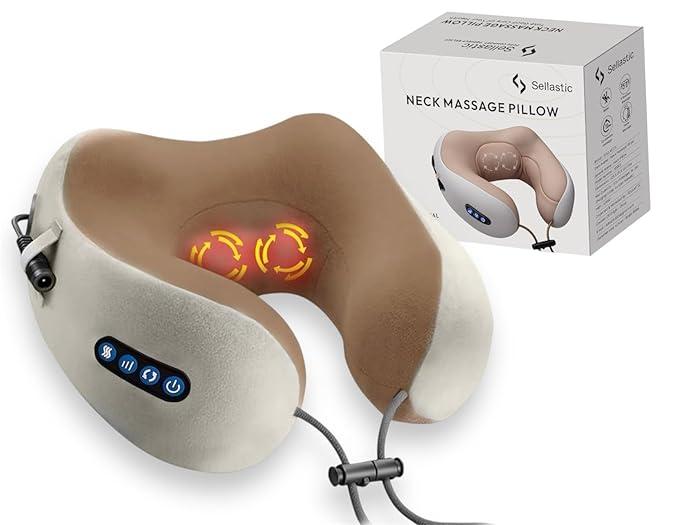 Rechargeable Neck Pillow Massager with Memory Foam for Travel - image 1