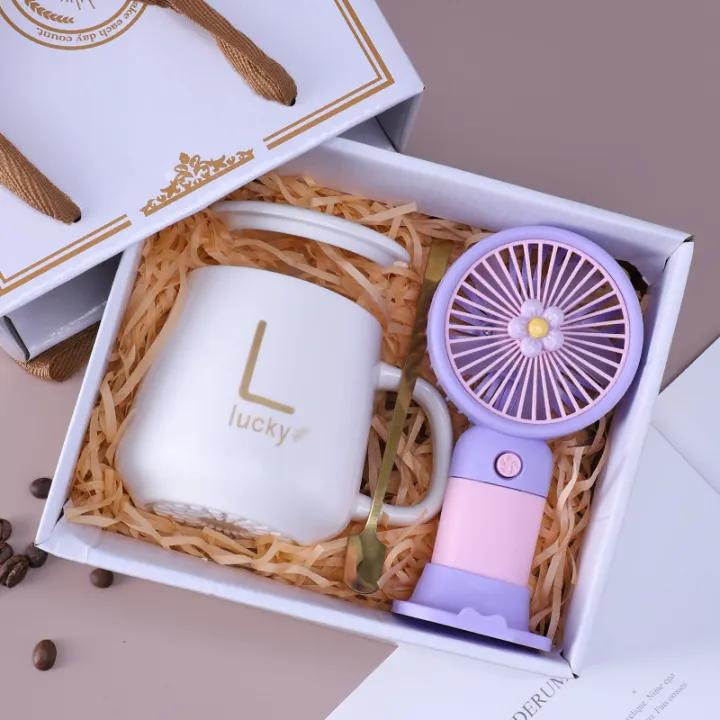 Mini Fan Towel Bear Creative Ceramic Cup Gift Box – Custom Wholesale - image 2