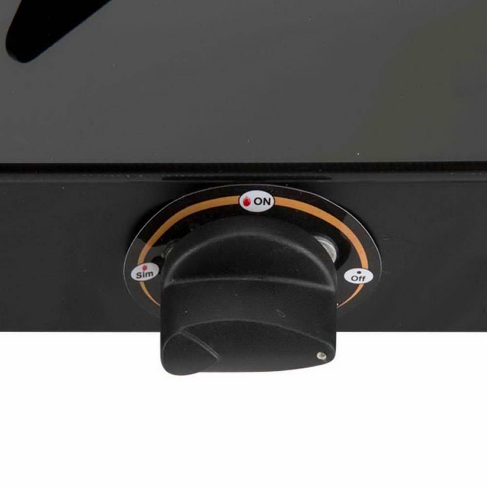 ANANTHA LPG STOVE GLASS TOP 3 BURNER NANO BALCK - image 2