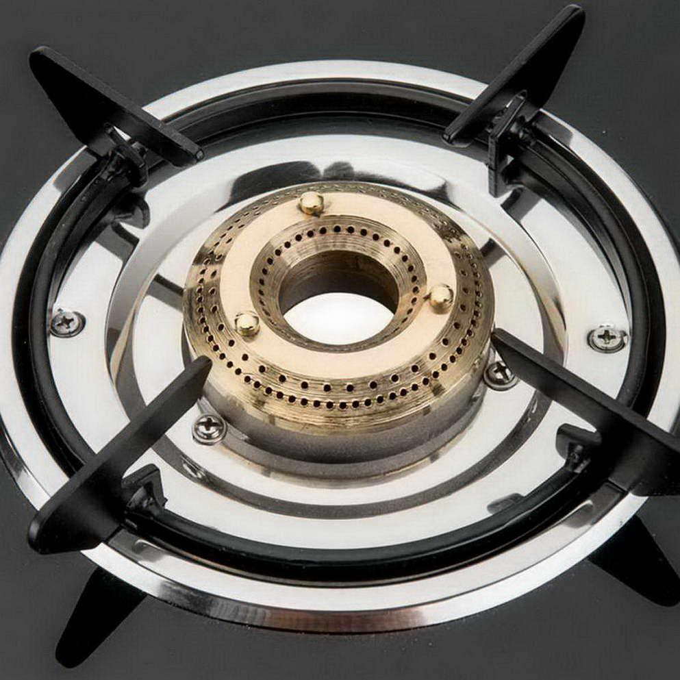 ANANTHA LPG STOVE GLASS TOP 3 BURNER NANO BALCK - image 3