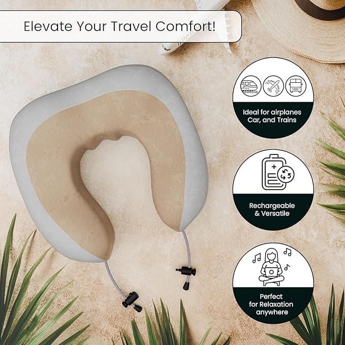 Rechargeable Neck Pillow Massager with Memory Foam for Travel - image 3