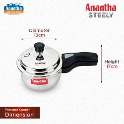 ANANTHA SS STEELY HANDI COOKER 1.5 LITRES - image 5