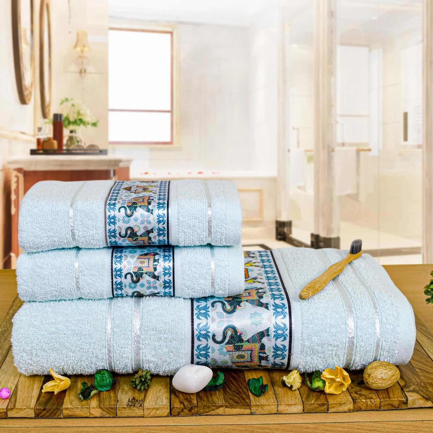 Royal Designed Rajvanshi 440 GSM Cotton Bath Towels ,Set of 3 (1 Bath & 2 Hand Towels) - image 5