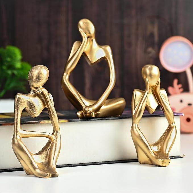 HindCraft Home Decor – Thinker Men Statue Set of 3 - image 1