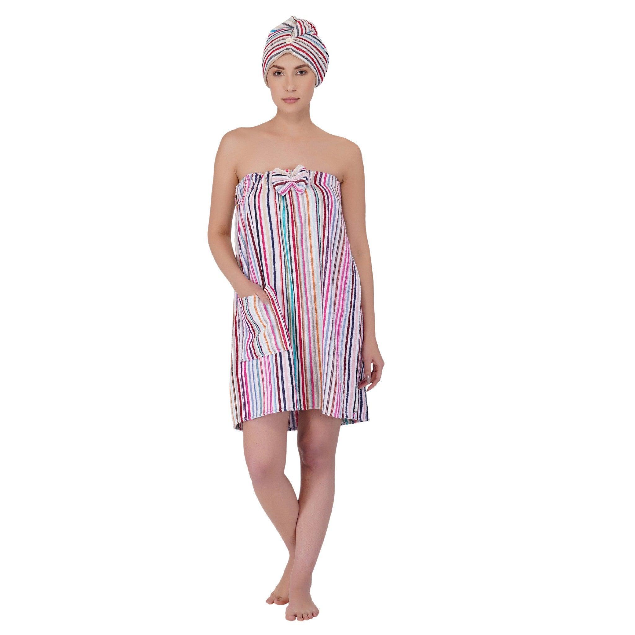 Pinstripe Cotton Body Wrap - image 3