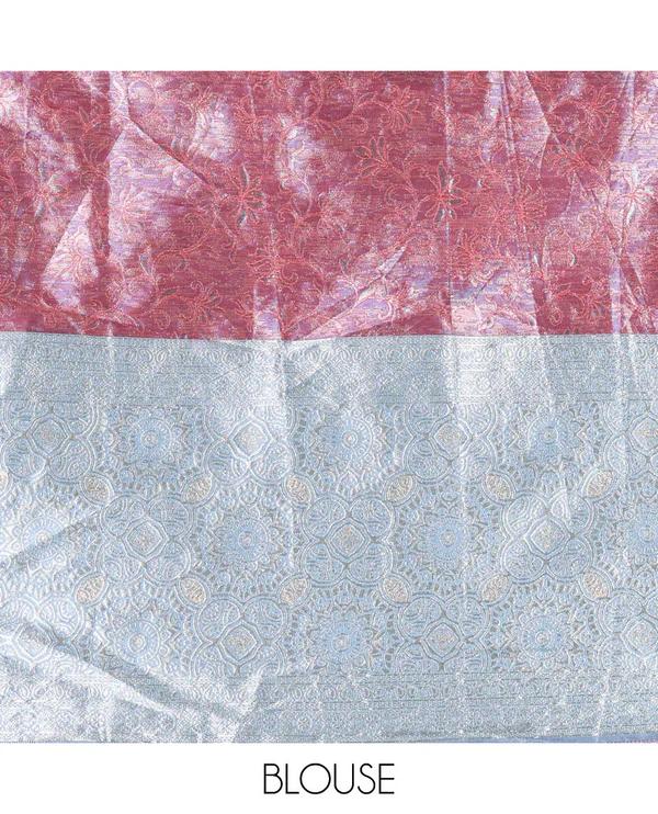 Pink banarasi half-saree - image 2