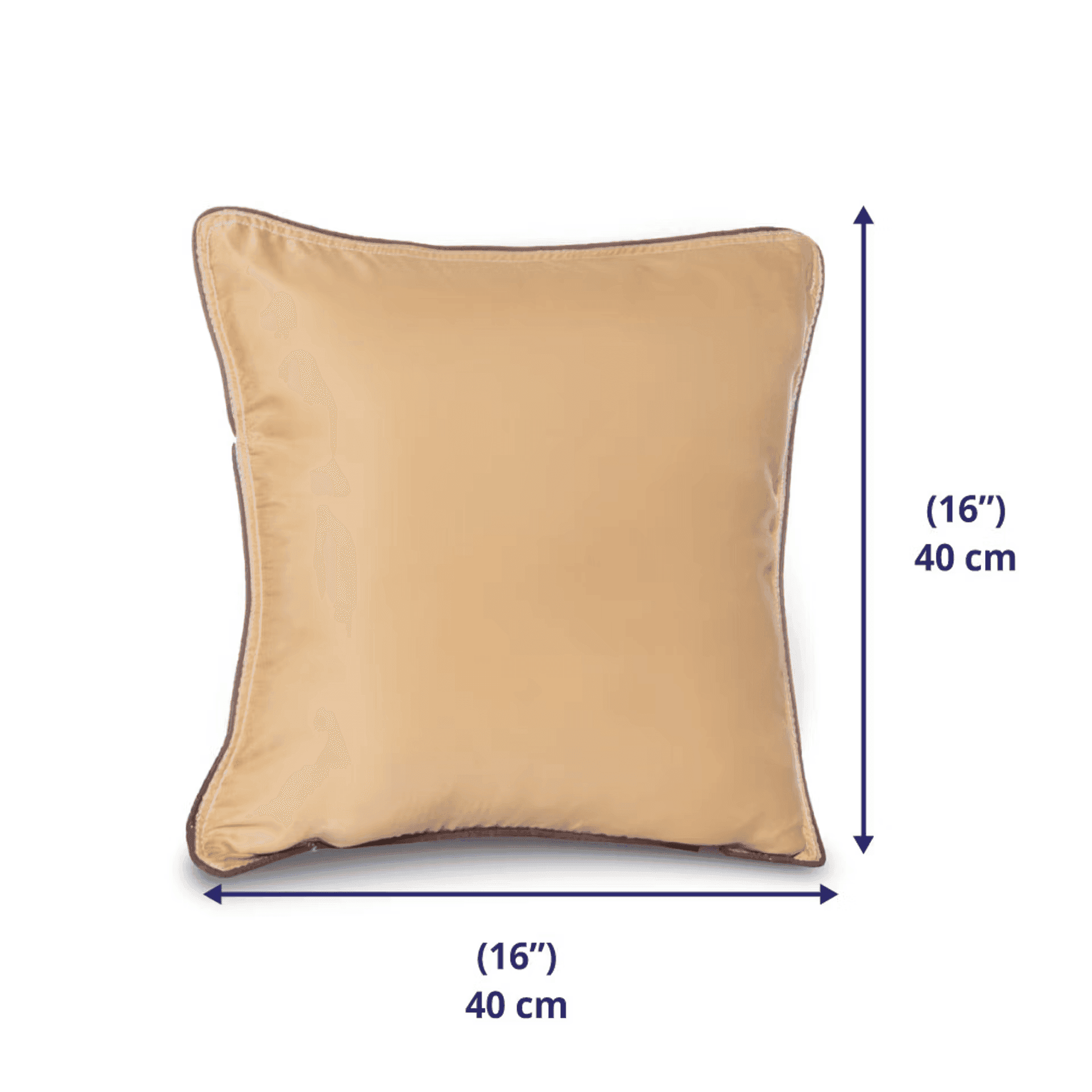 Cushion | Pack of 5 | 16x16 Inch | Hollow Fiber Filling | Use With or Without Cover | For Sofa & Bed | Gentle Machine Wash | Beige - image 1
