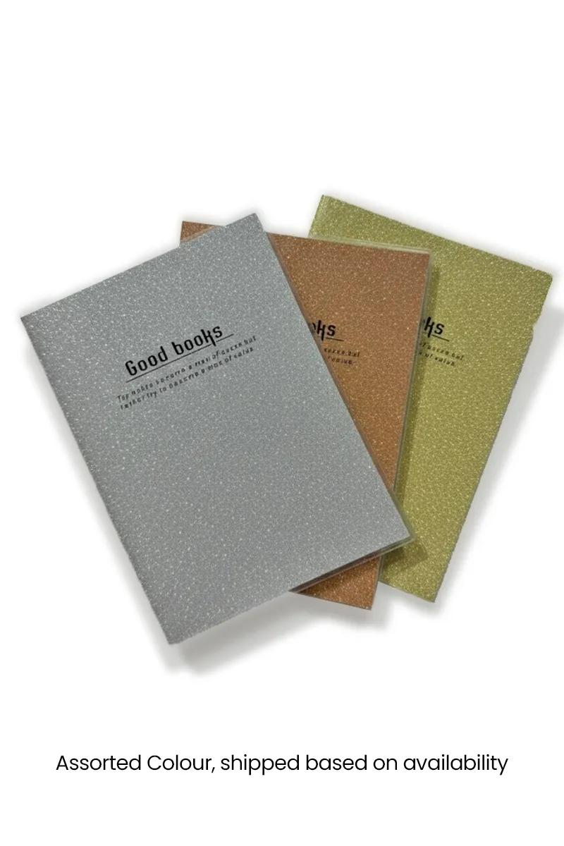 Gold Powder Glued Cover Notebook - 56 Pages - image 3