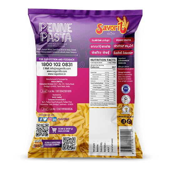 Savorit Durum Wheat Pasta 500g (Penne) - image 3