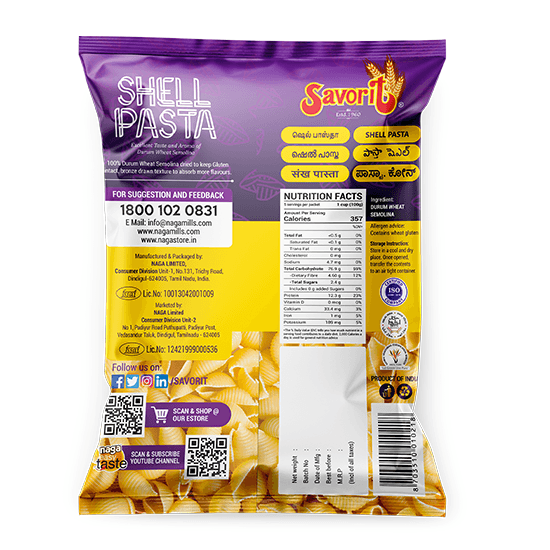 Savorit Durum Wheat Pasta 500g (Shell) - image 3
