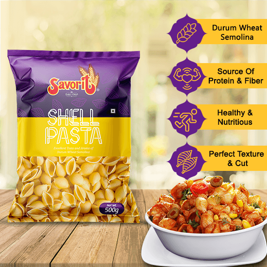 Savorit Durum Wheat Pasta 500g (Shell) - image 2