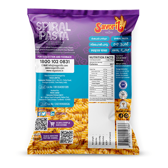 Savorit Durum Wheat Pasta 500g (Spiral) - image 3