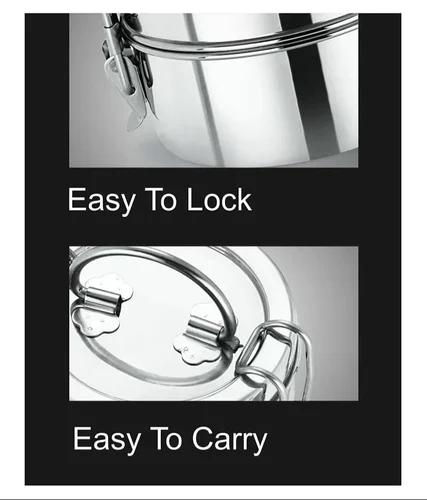 Stainless Steel Clip Tiffin Carrier - image 4