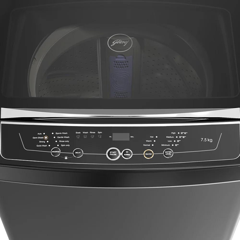 Top load 7.5 kg metallic black - image 2