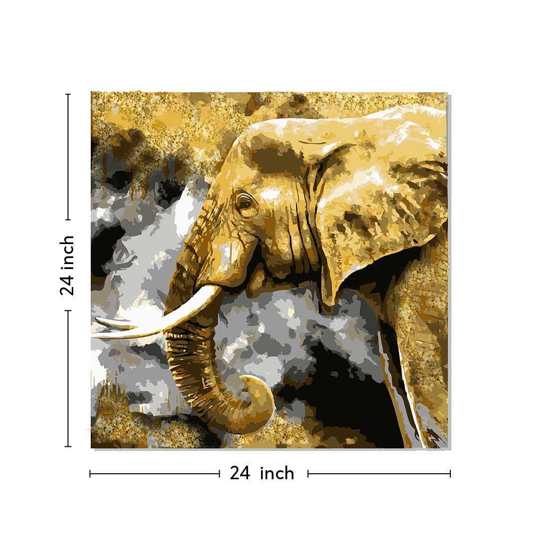 Abstract Elephant Canvas Wall Painting - image 3