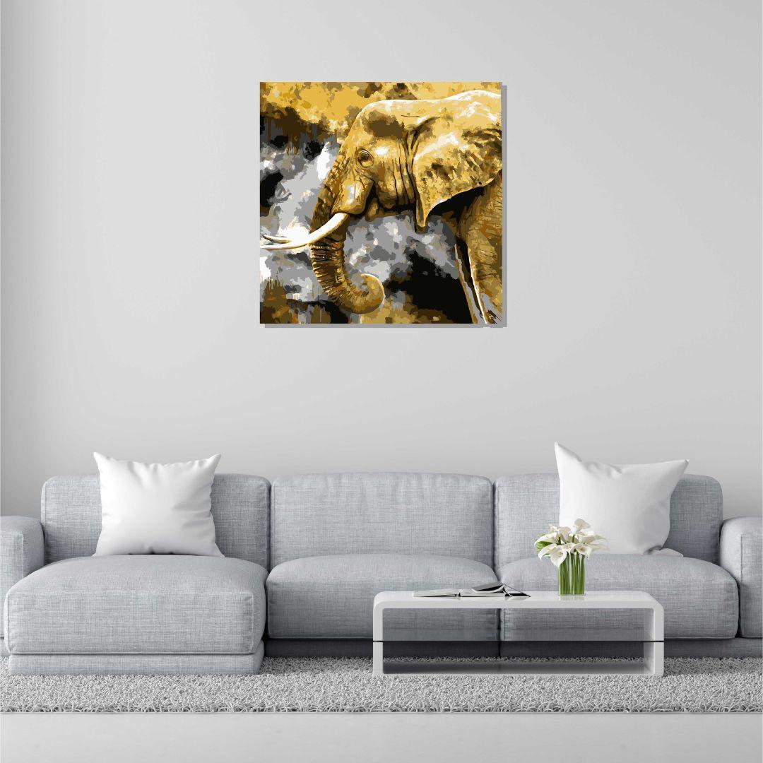 Abstract Elephant Canvas Wall Painting - image 1