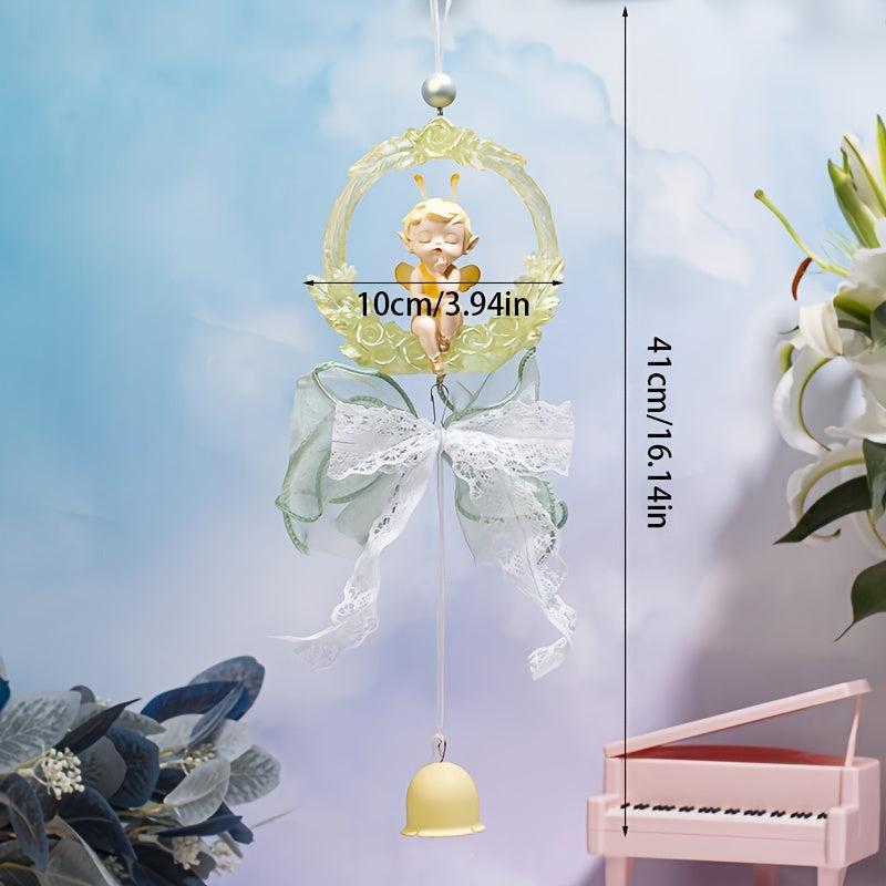 Leather Feather Butterfly Wind Chime Pendant Home Decoration - image 1
