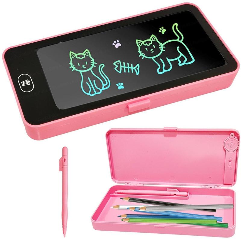 LCD Writing Tablet Pencil Box – Drawing Board Case (Multicolor) - image 1
