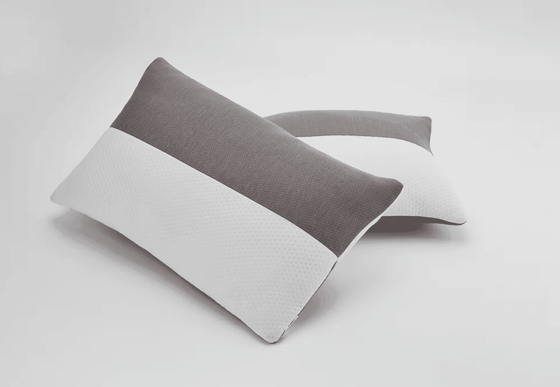 Sleeping Pillow | Set of 2 | Height Adjustable | Standard Size 27X16 inch | Soft & Fluffy | Free Extra Filling 300 Grms | White & Grey - image 1